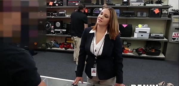  Broke ass MILF sells her cunt in the pawnshop earning a lot